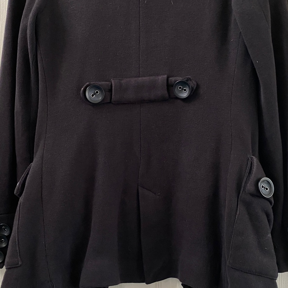 Free People Black Blazer with Button Details - Picture 2 of 8